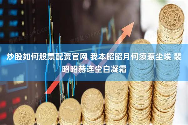 炒股如何股票配资官网 我本昭昭月何须惹尘埃 裴昭昭赫连尘白凝霜